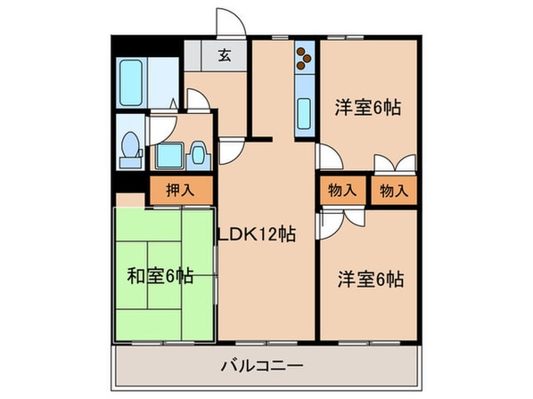 エクセラン大手門の物件間取画像